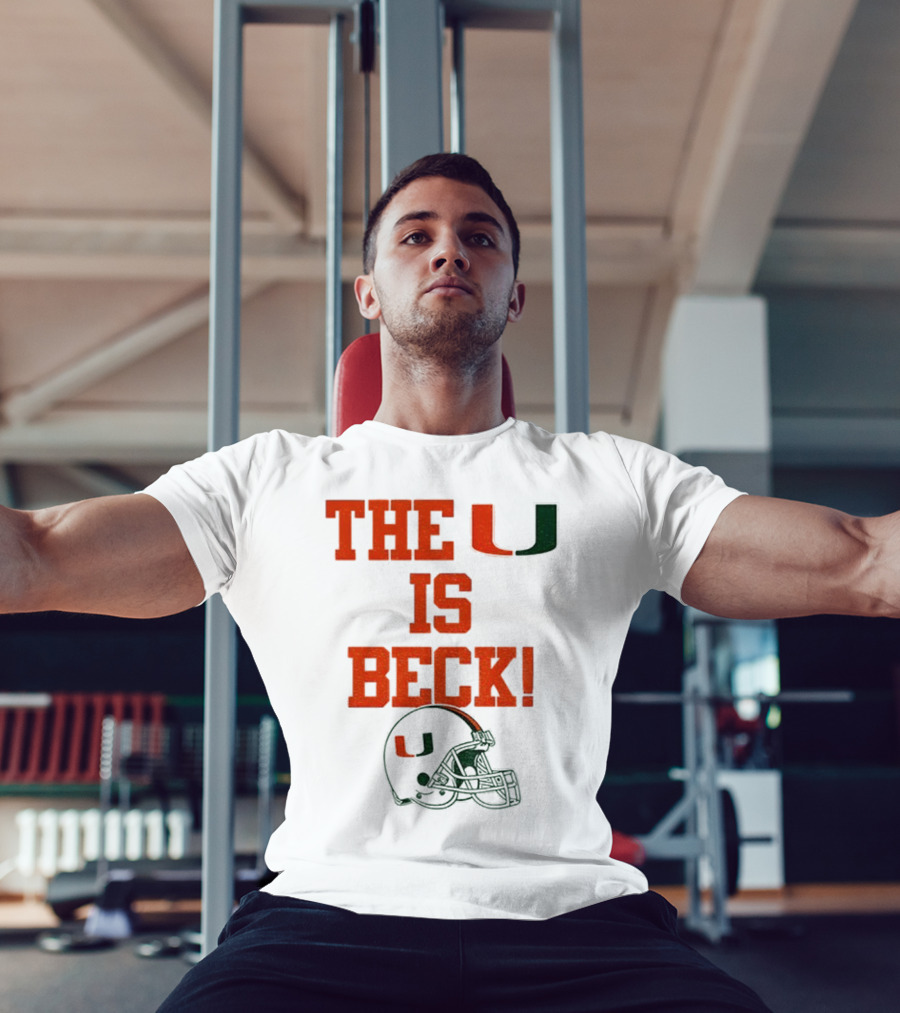 The U Is Beck Miami Hurricanes Helmet NFL Football Lover T-Shirt