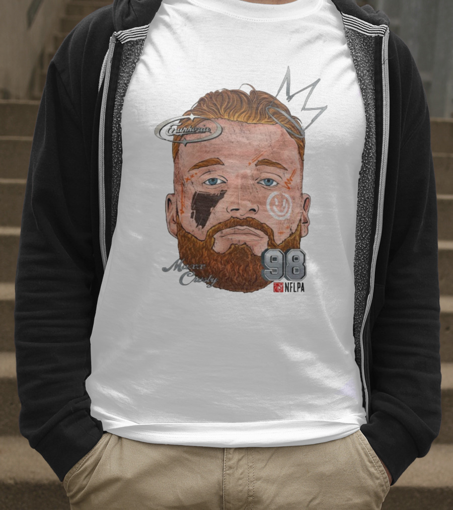 Euphoria Maxx Crosby 98 NFL Fat Head Illustration T-Shirt
