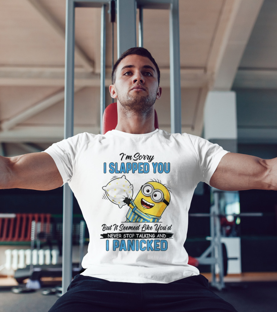 Minion I Slapped You I Panicked Pillow Fight Pajamas T-Shirt