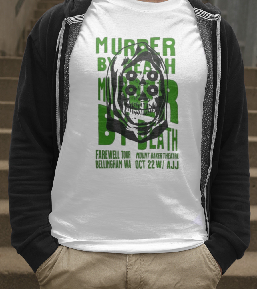 Murder By Death Farewell Tour Bellingham WA Oct 22 With AJJ 20th Anniversary T-Shirt