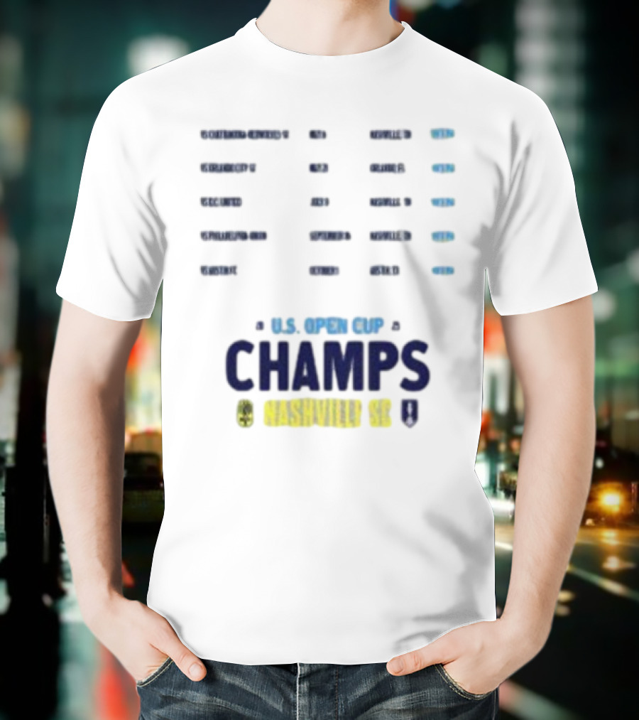 U.S. Open Cup Champs 2025 Nashville SC Concert Trophy T-Shirt