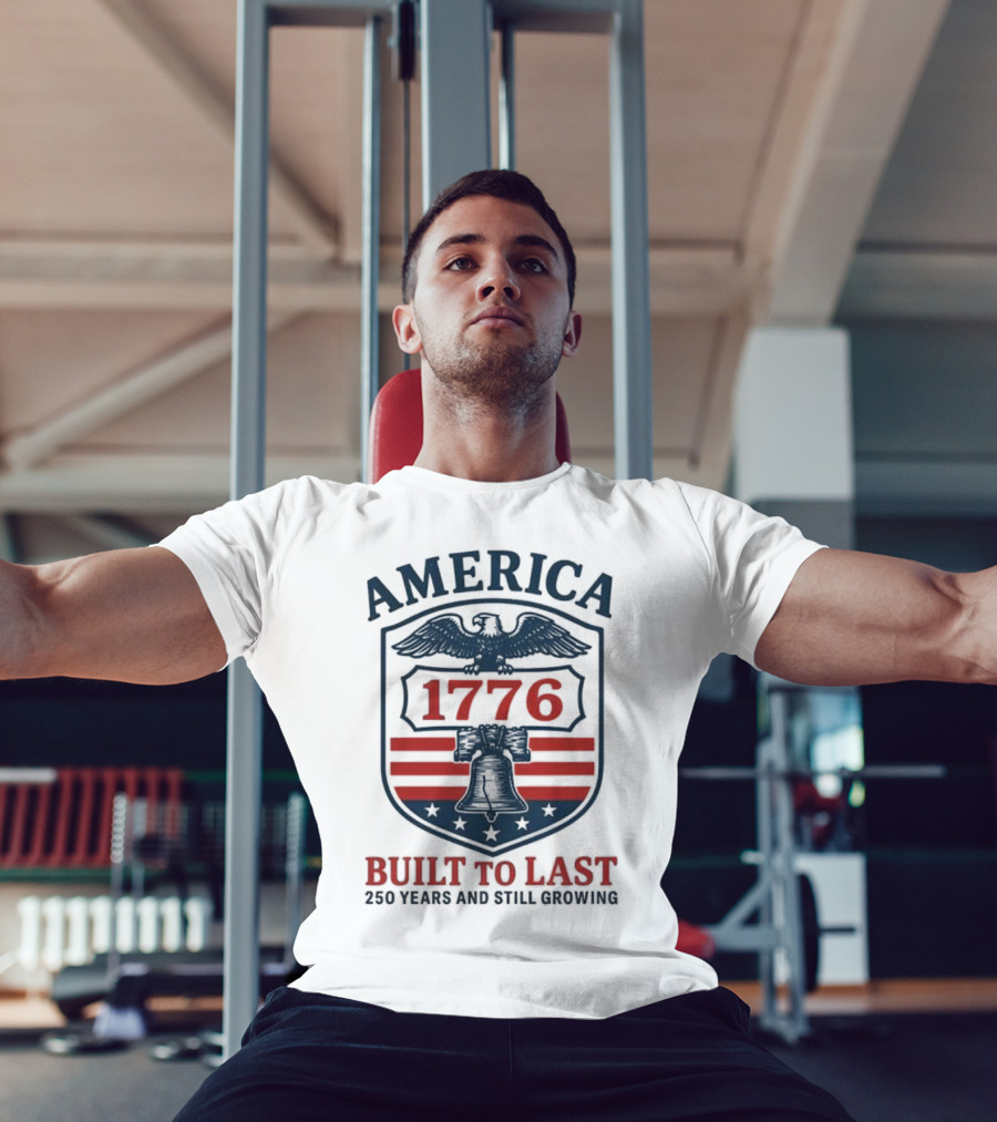 Philadelphia Phillies America 1776 Eagle Liberty Bell Built To Last 250 Years And Still Growing T-Shirt