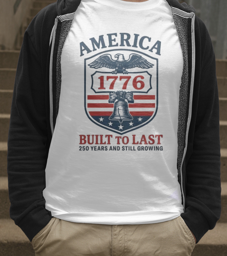 Philadelphia Phillies America 1776 Eagle Liberty Bell Built To Last 250 Years And Still Growing T-Shirt