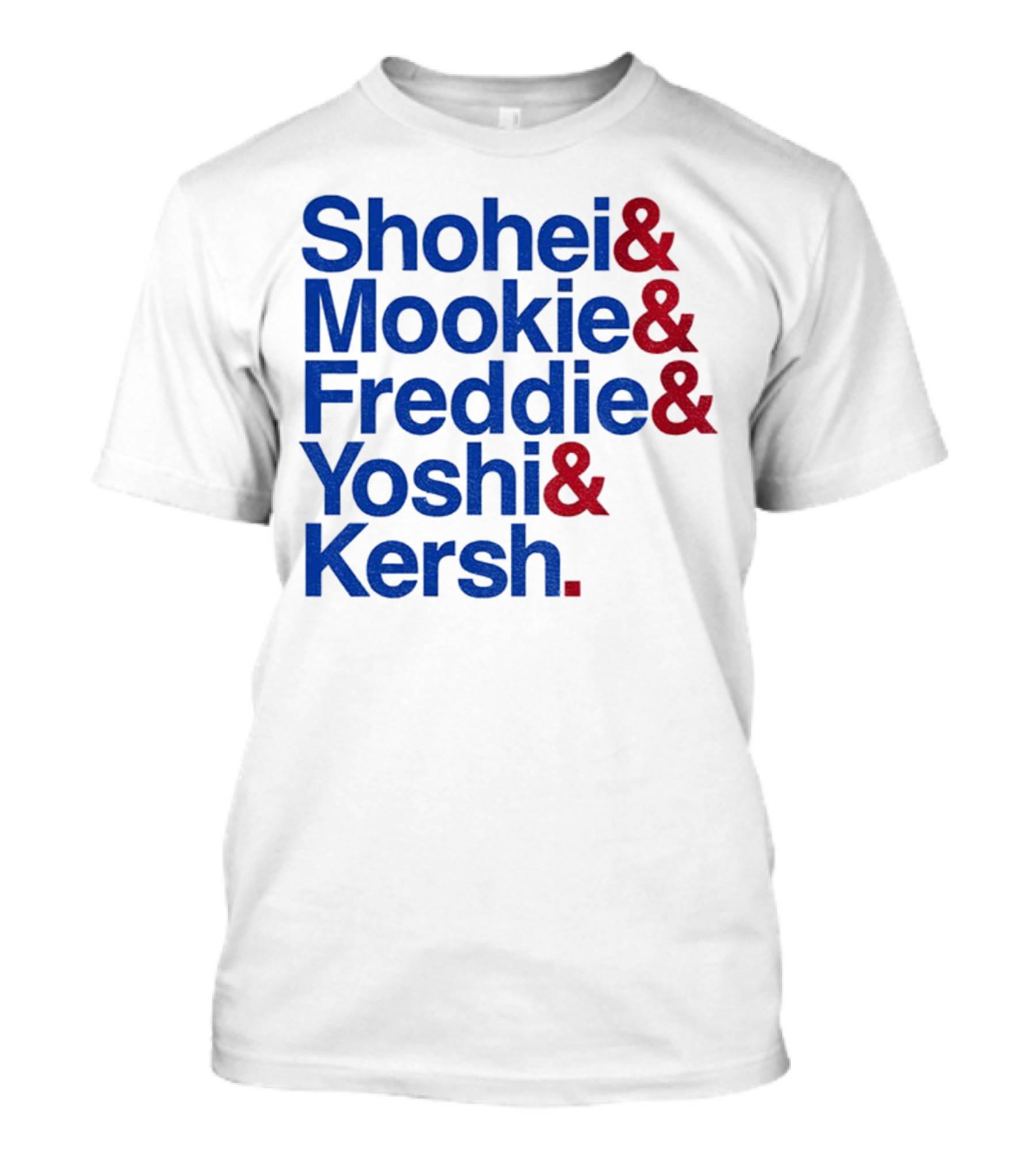 Shohei Mookie Freddie Yoshi Kersh Los Angeles Dodgers Baseball Ampersand Stars 2025 T-Shirt