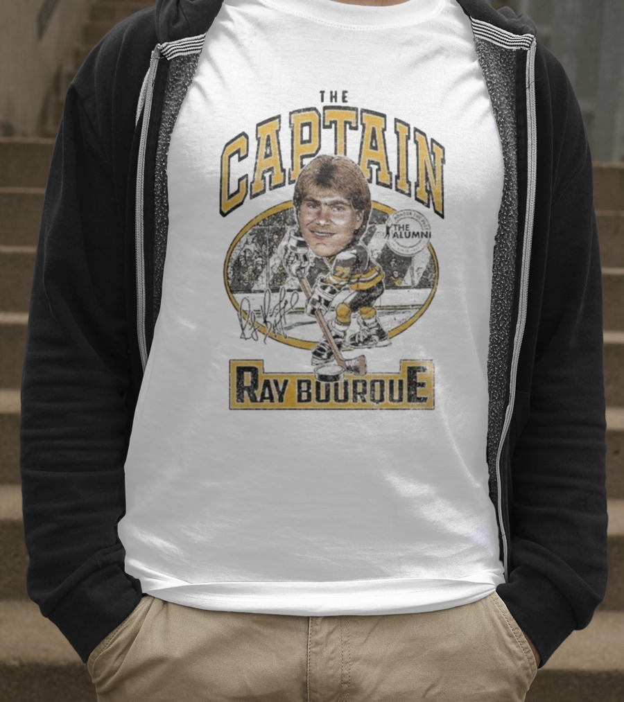 The Captain Ray Bourque NHL Alumni Association Spittin Chiclets Collaboration T-Shirt