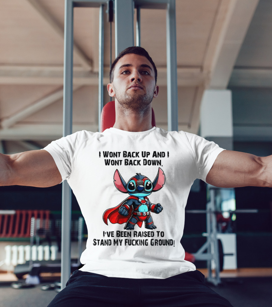 Stitch Superhero Stand My Ground Quote T-Shirt
