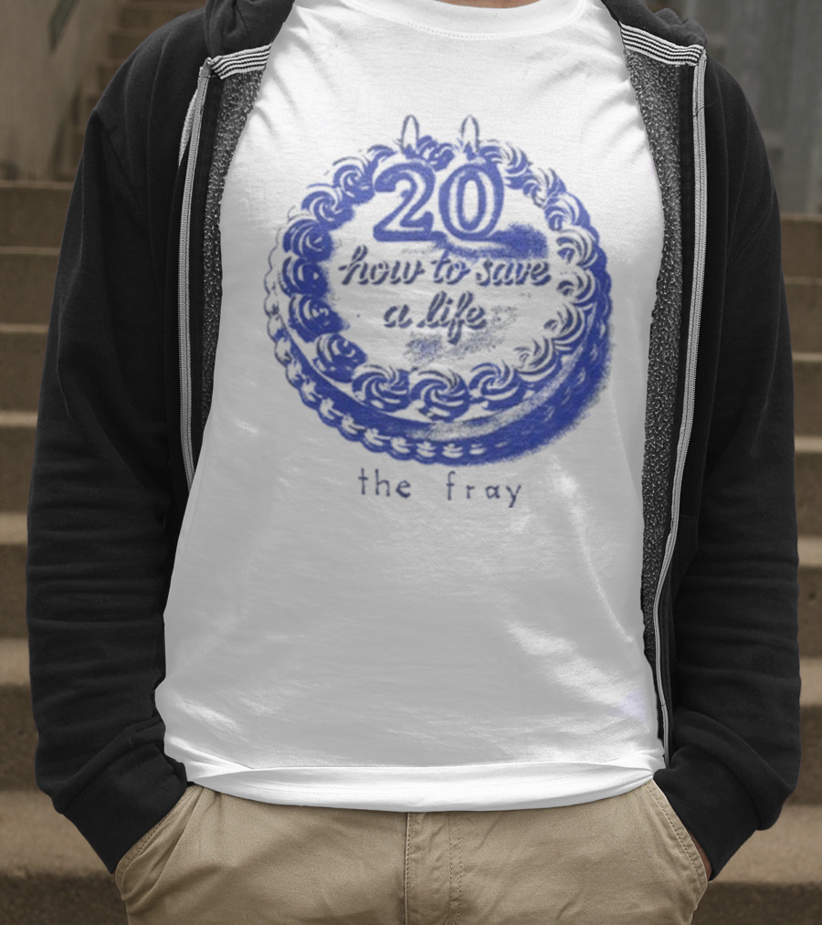 The Fray 20th Anniversary How To Save A Life Cake Celebration T-Shirt