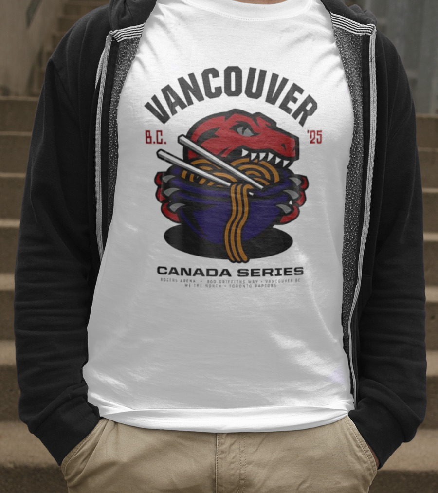 Vancouver BC 2025 Toronto Raptors Noodles Series T-Shirt