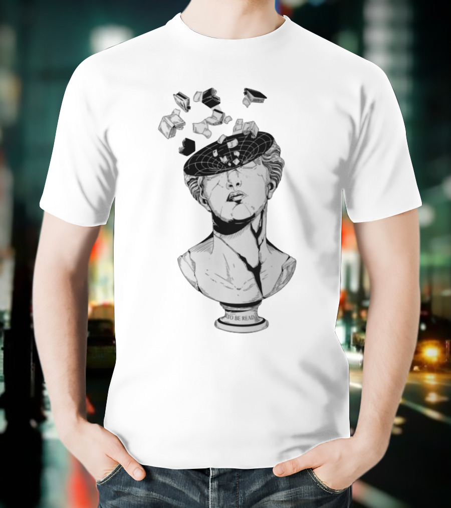 Daniel Greene To Be Read Exploding Head Sculpture With Floating Books T-Shirt