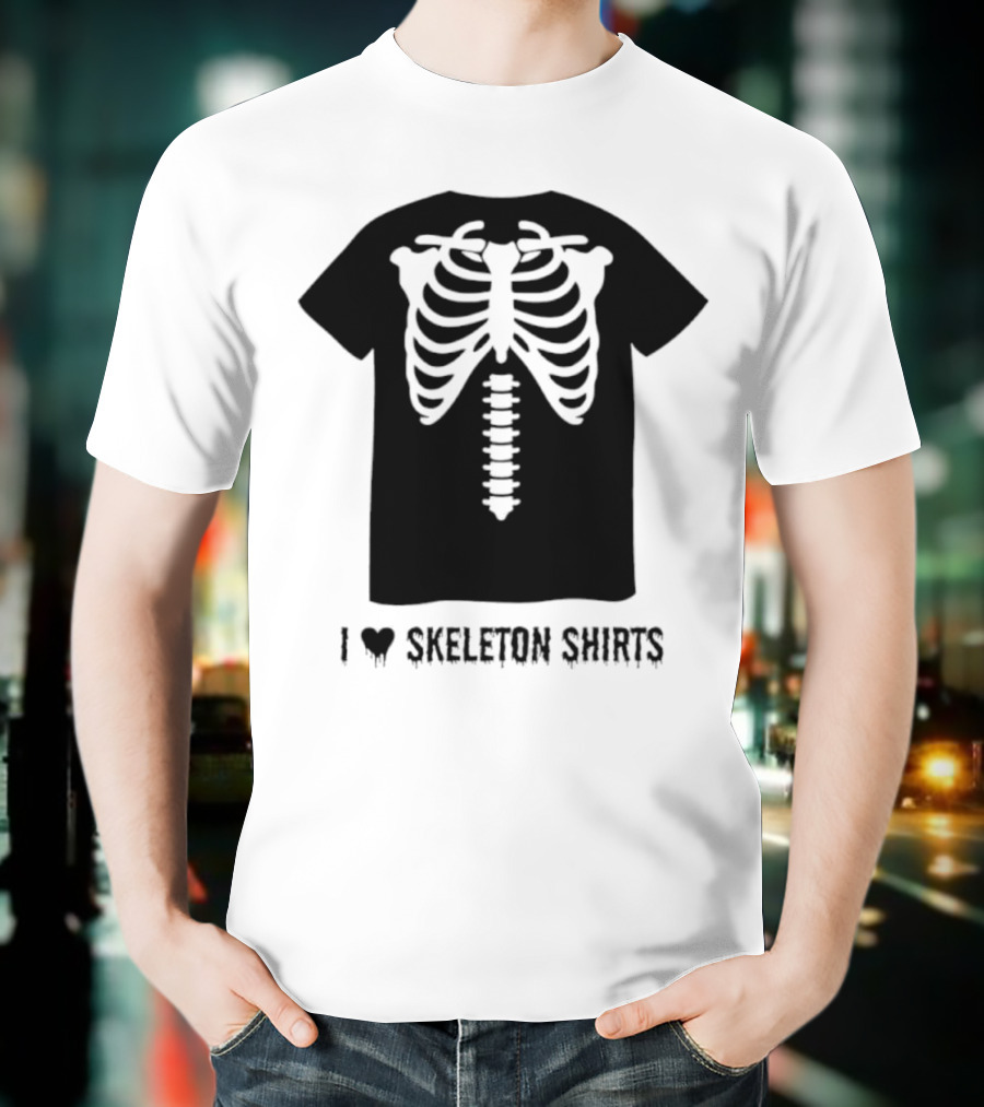 I Love Skeletons Heart Original Skeleton T-Shirt