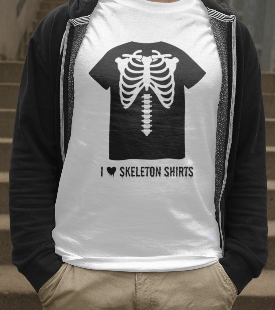 I Love Skeletons Heart Original Skeleton T-Shirt
