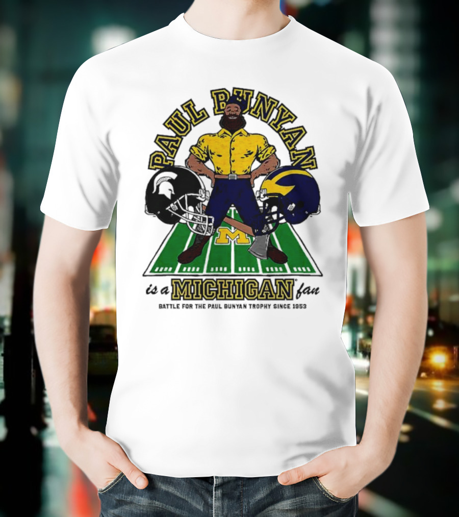 Paul Bunyan Michigan Wolverines M Helmet Since 1952 T-Shirt