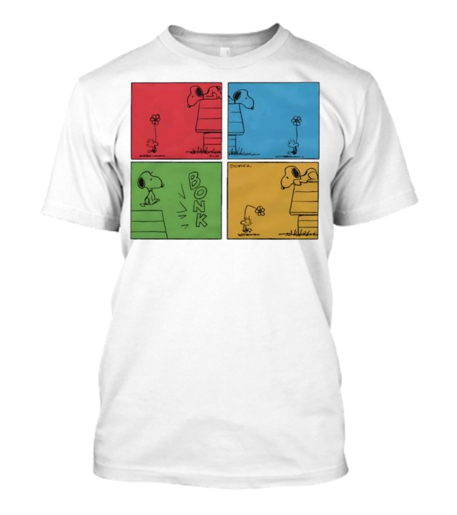 Snoopy And Woodstock Comic Panels Bonk Series By Schulz T-Shirt