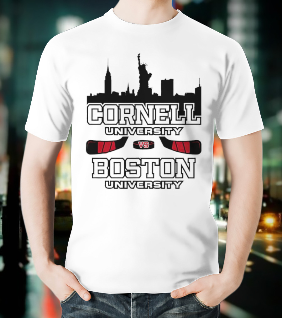 Red Hot Hockey Cornell University Boston University V8 T-Shirt