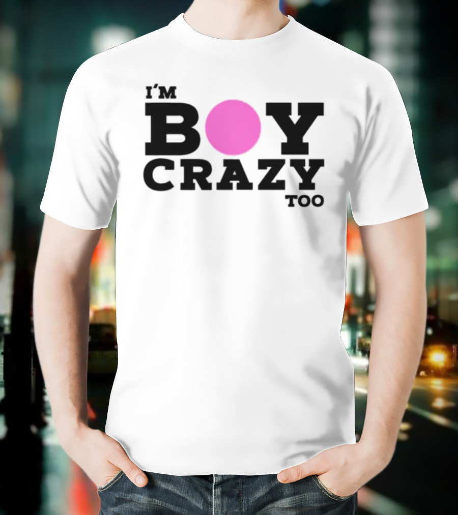 Kesha I'm Boy Crazy Too Pink Circle T-Shirt