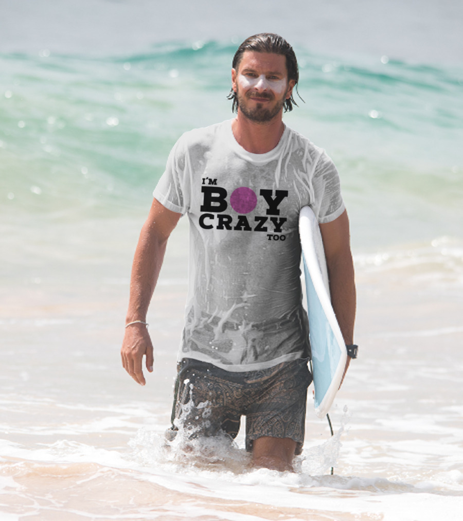 Kesha I'm Boy Crazy Too Pink Circle T-Shirt