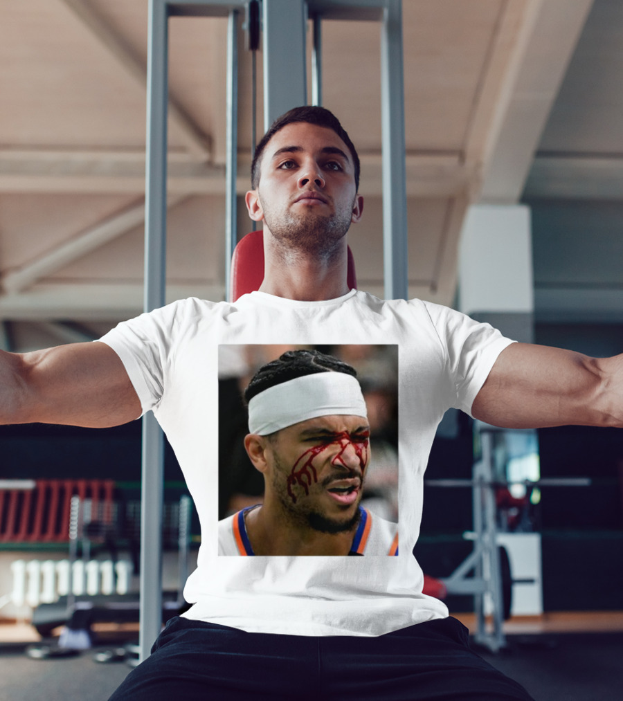 Limited Edition Josh Hart New York Knicks Elbowed Face Moment T-Shirt