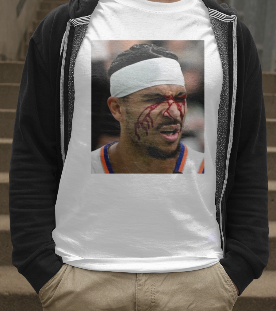 Limited Edition Josh Hart New York Knicks Elbowed Face Moment T-Shirt