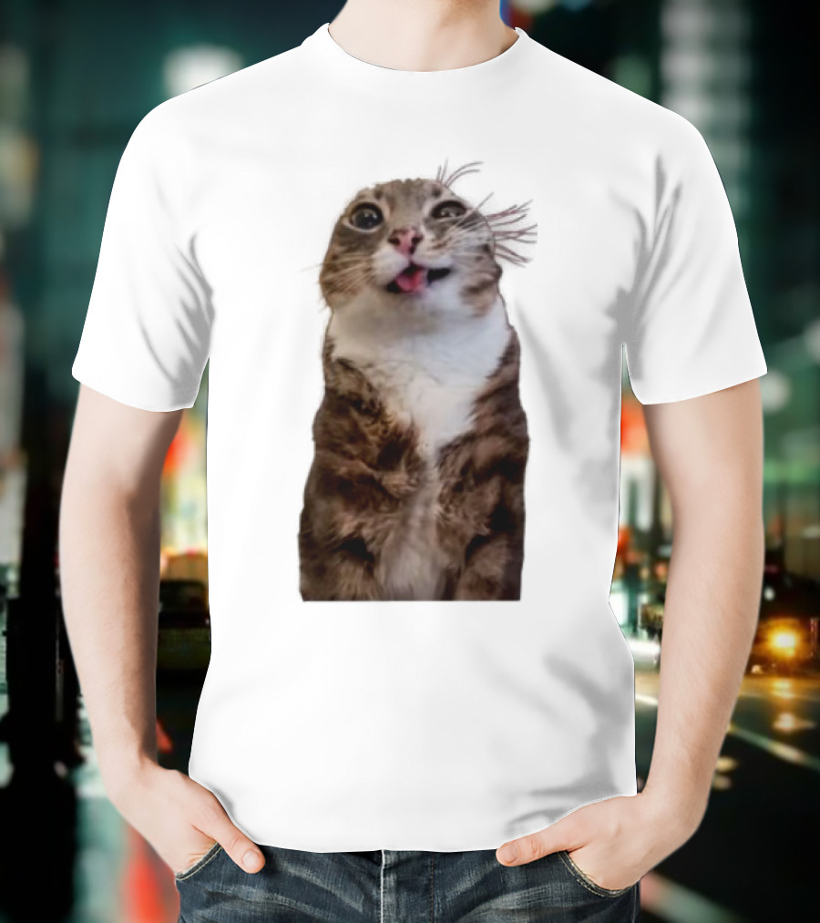 Rigby Cat Funny Feline Expression With Tongue Out T-Shirt