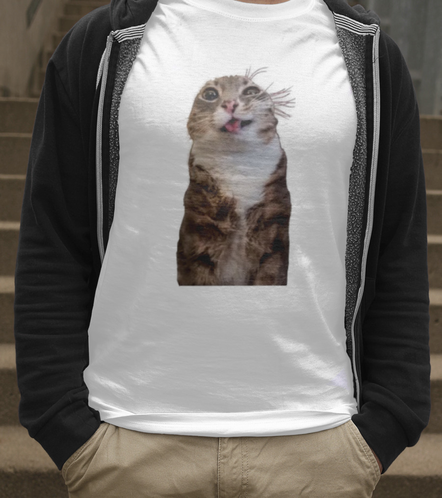 Rigby Cat Funny Feline Expression With Tongue Out T-Shirt