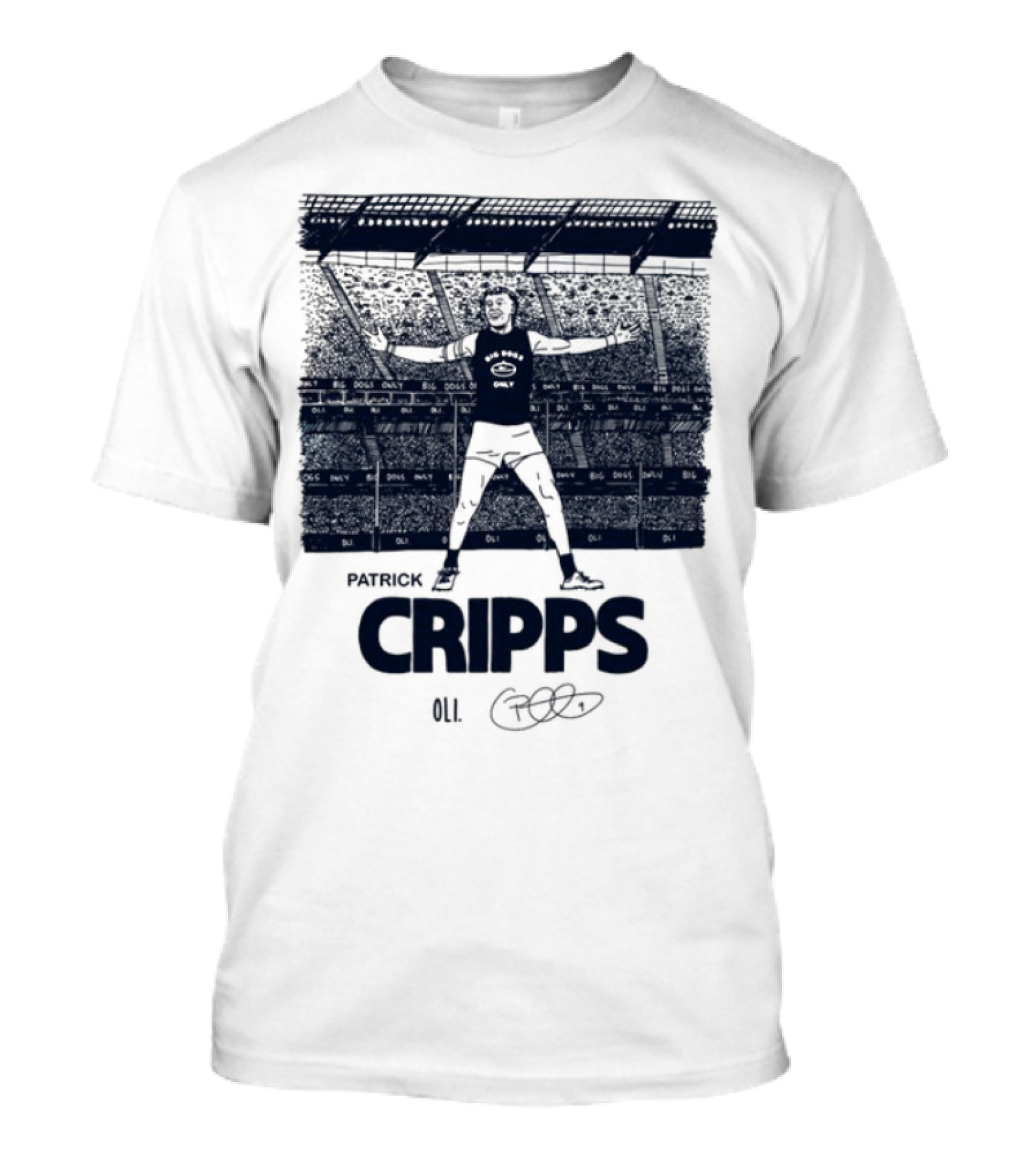 Patrick Cripps AFL Football Star Oli Tribute T-Shirt