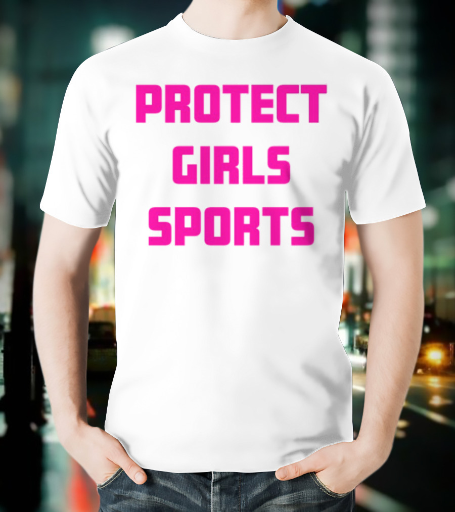 Protect Girls Sports Bold Pink Advocacy Design T-Shirt