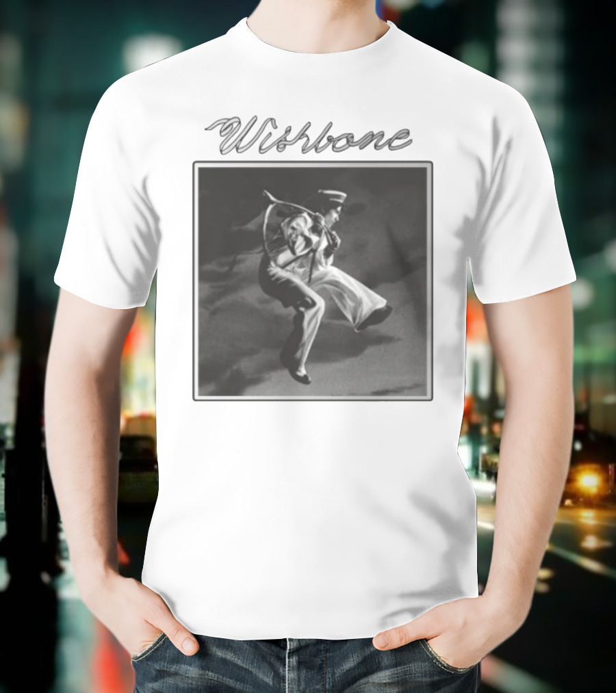 Wishbone Sailor Jumping Album Cover Black And White T-Shirt