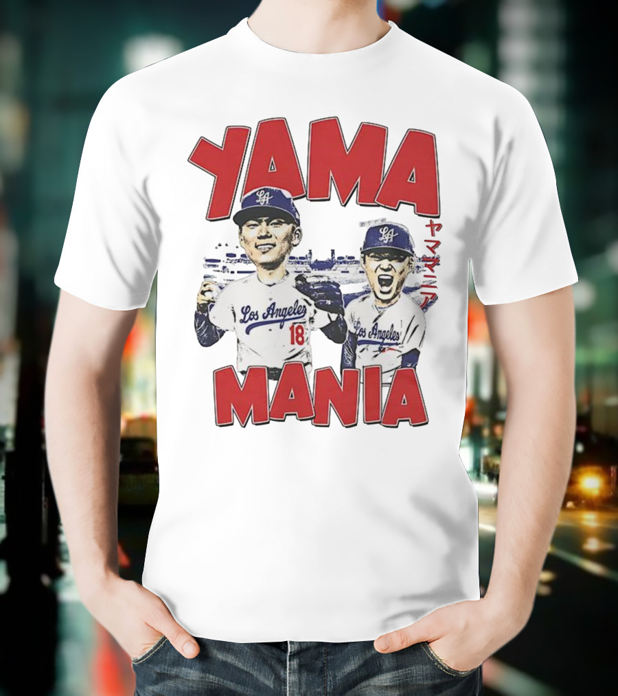 Yama Mania Los Angeles Dodgers Baseball Player 18 T-Shirt