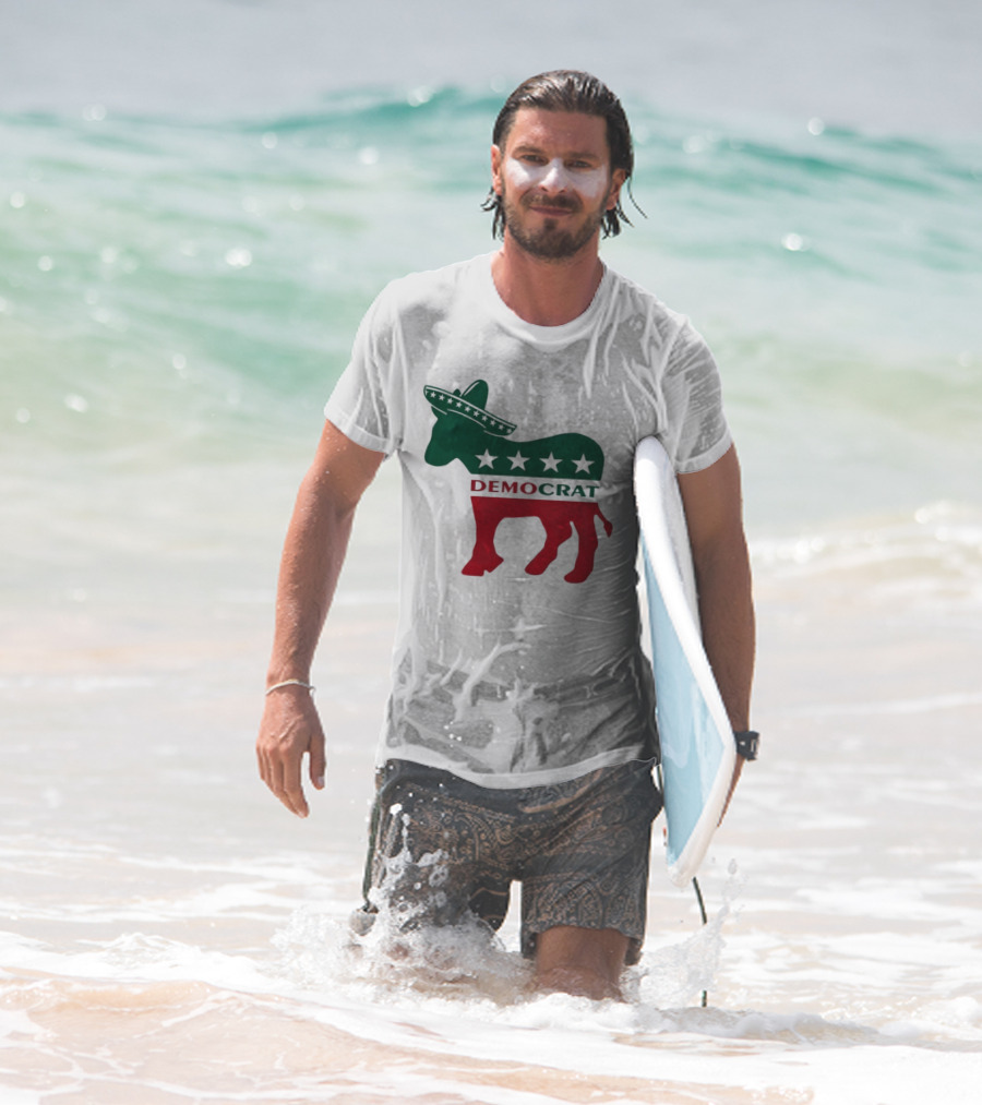 Democrat Donkey Sombrero Stars Cinco De Mayo Celebration T-Shirt