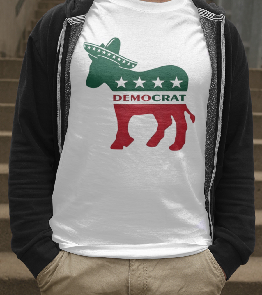 Democrat Donkey Sombrero Stars Cinco De Mayo Celebration T-Shirt
