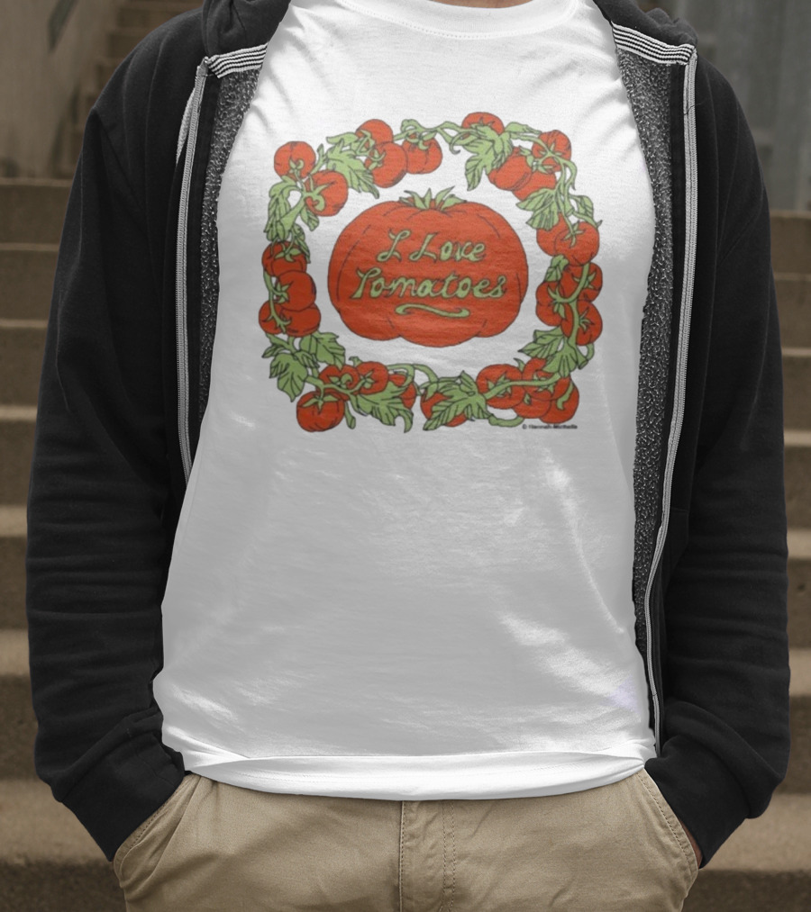 Hannah Michelle I Love Tomatoes Vine Wreath T-Shirt