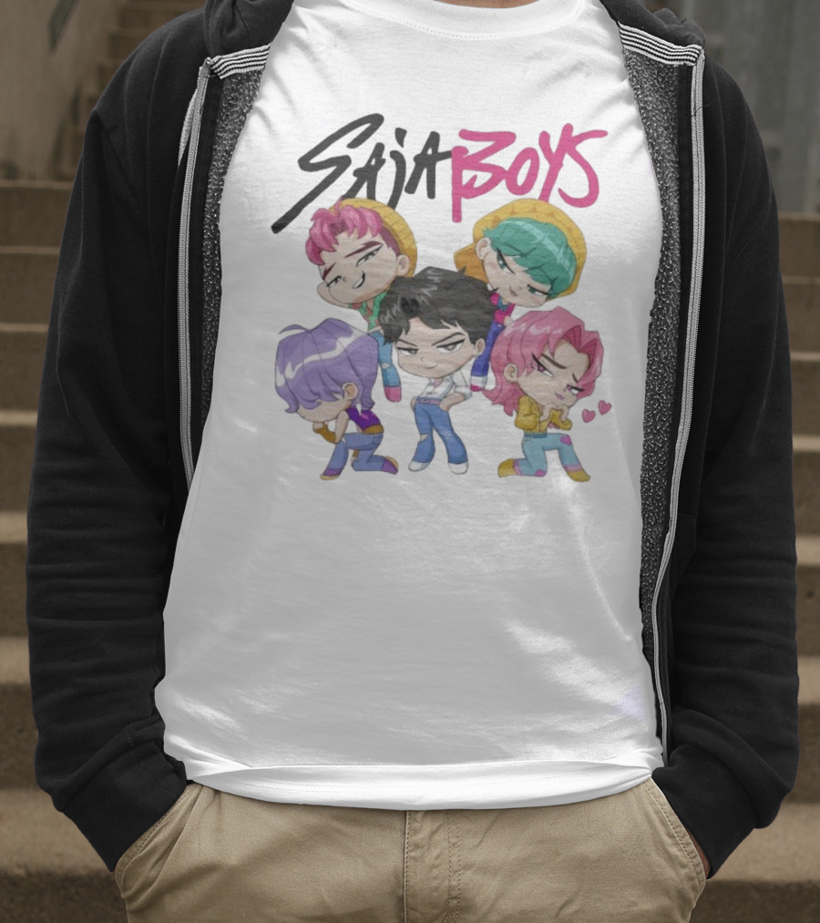 KPop Saja Boys Chibi Demon Hunters Characters T-Shirt
