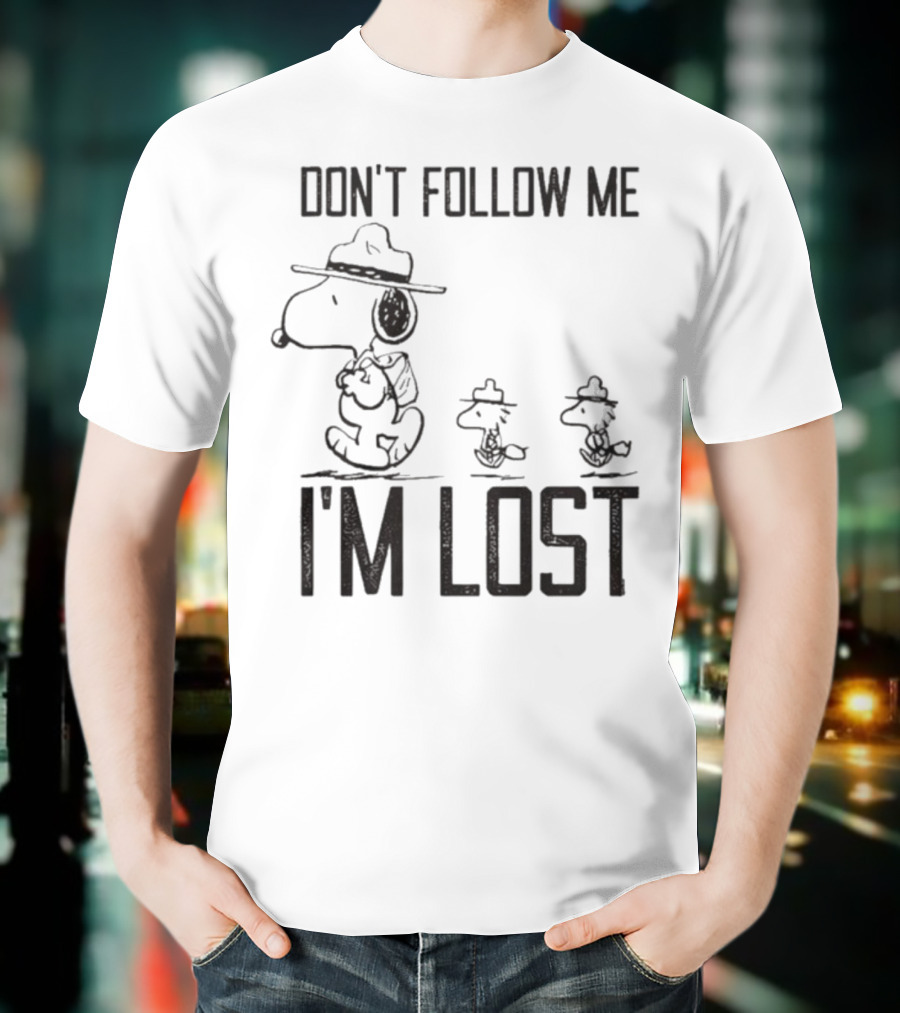 Snoopy Woodstock Peanuts Don’t Follow Me I’m Lost T-Shirt