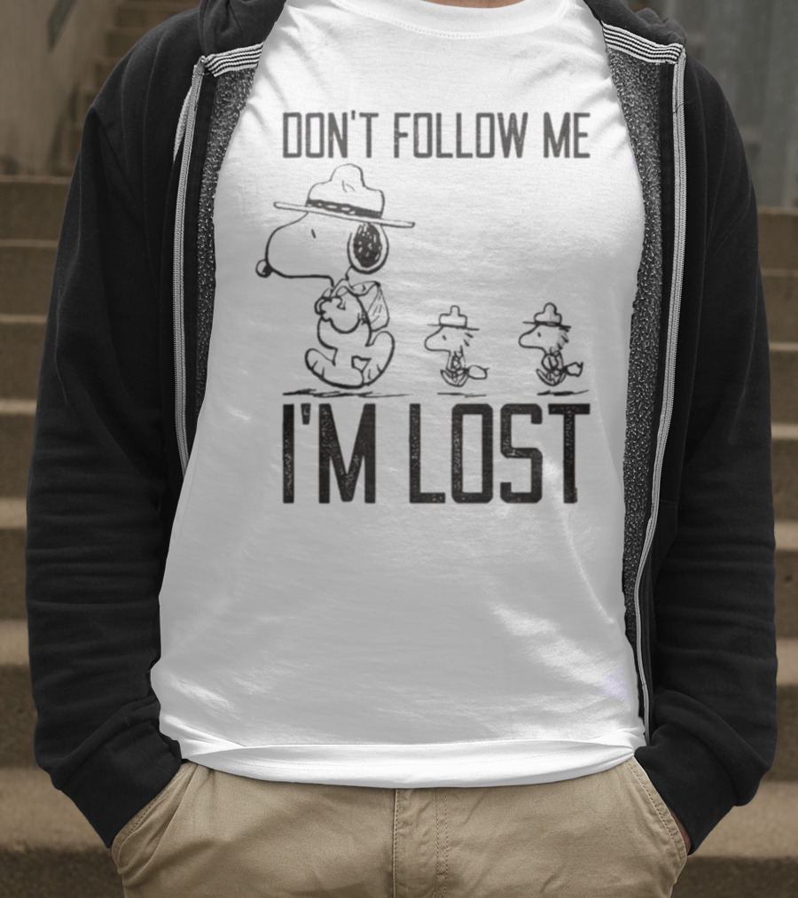 Snoopy Woodstock Peanuts Don’t Follow Me I’m Lost T-Shirt