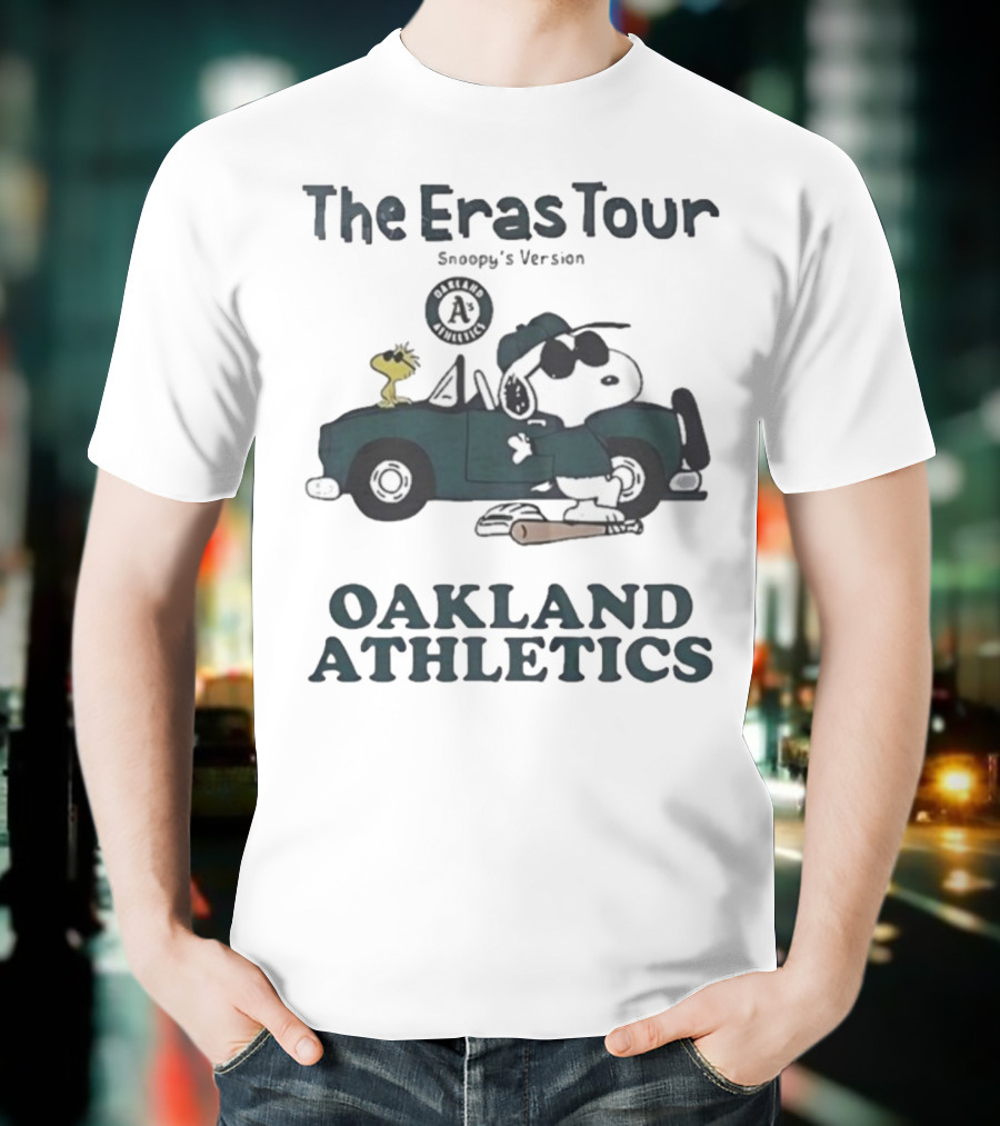 The Eras Tour Snoopy Version Oakland Athletics Peanuts Woodstock T-Shirt