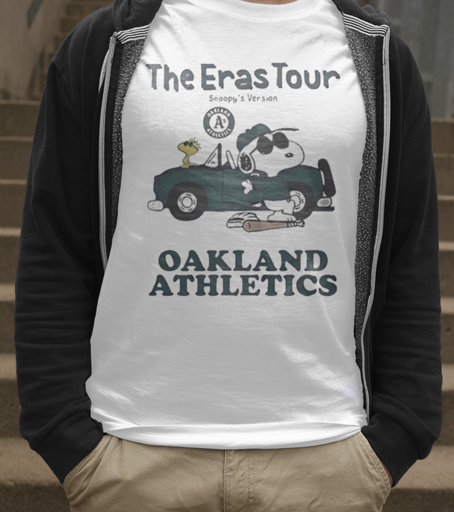 The Eras Tour Snoopy Version Oakland Athletics Peanuts Woodstock T-Shirt