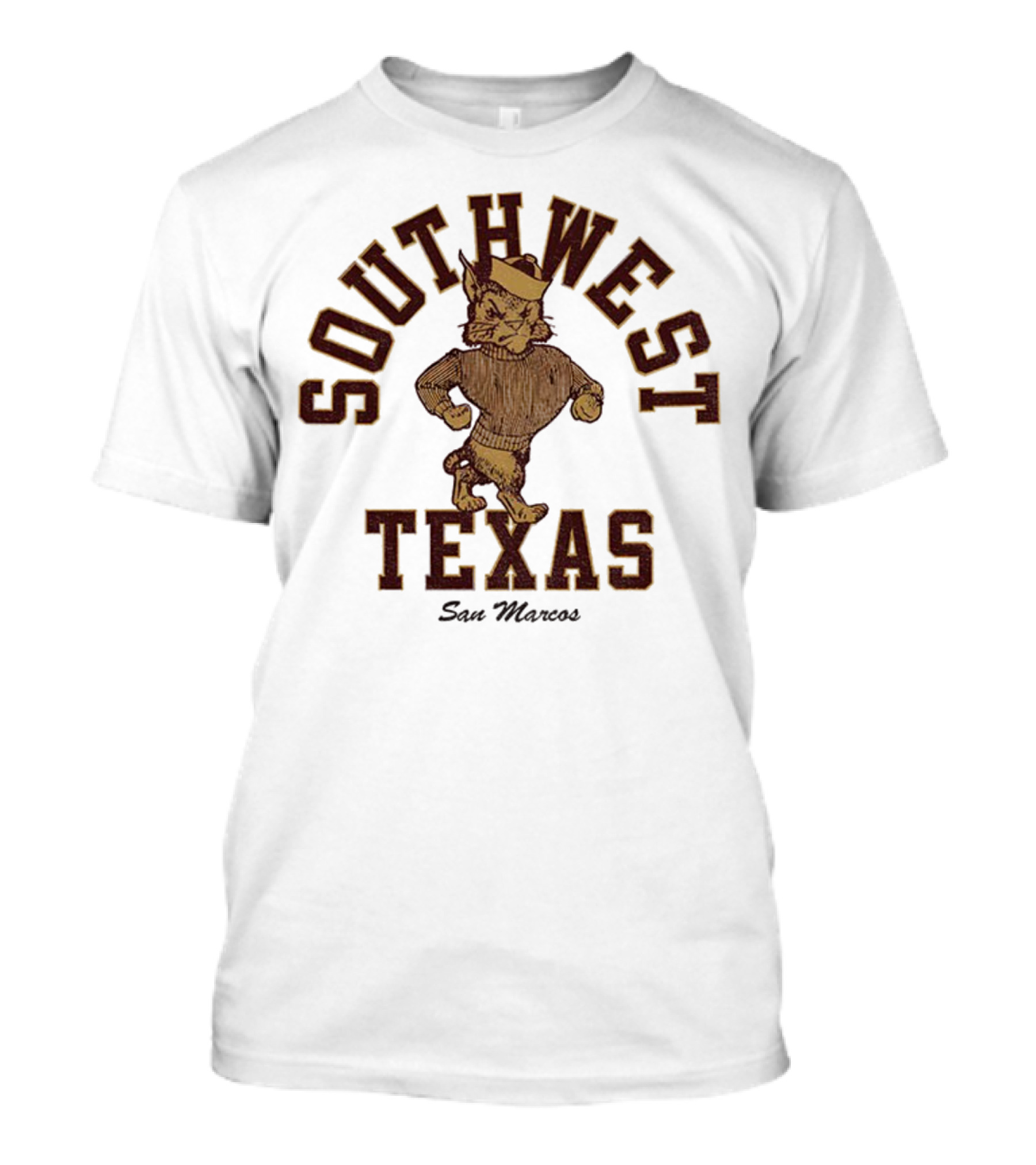 Southwest Texas San Marcos Bobcats Vintage Mascot T-Shirt