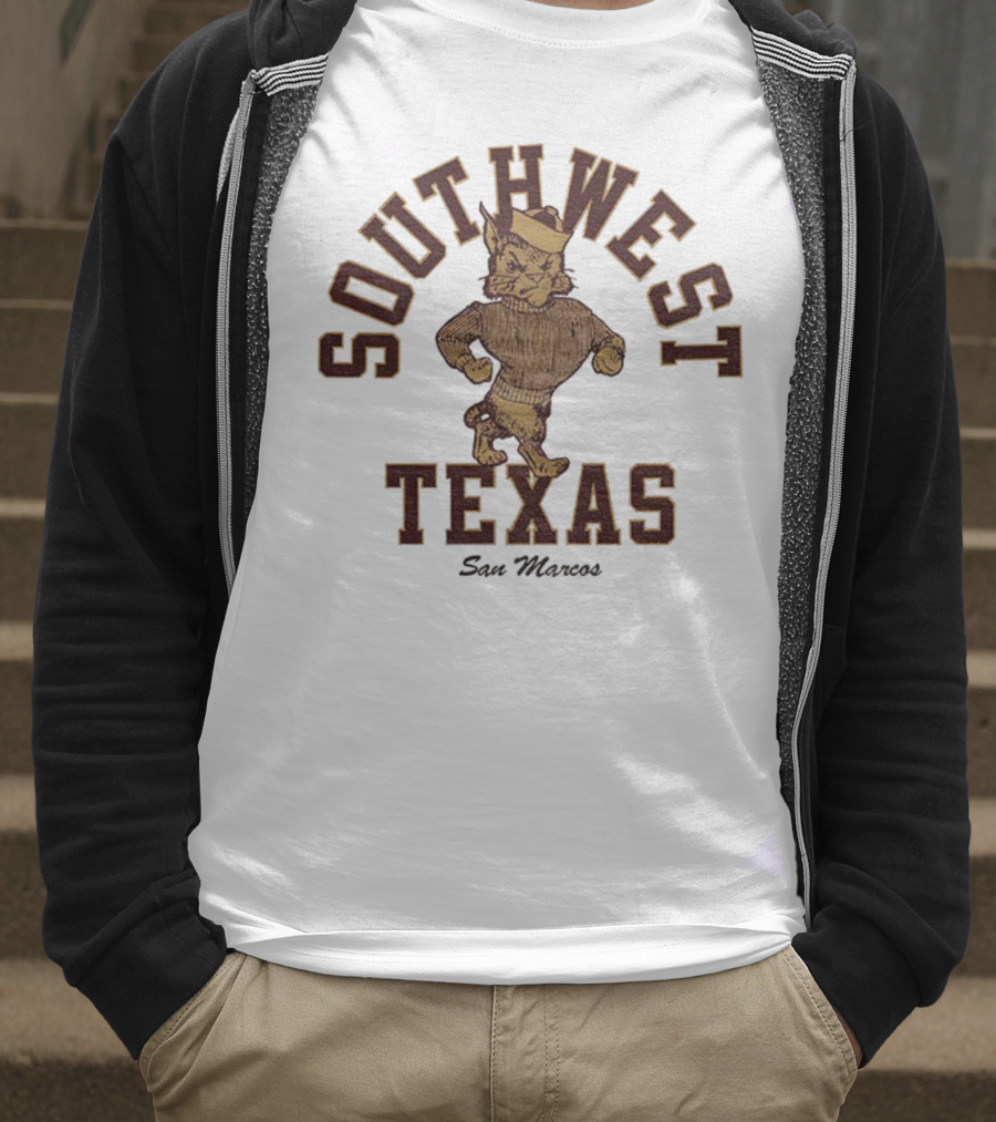 Southwest Texas San Marcos Bobcats Vintage Mascot T-Shirt