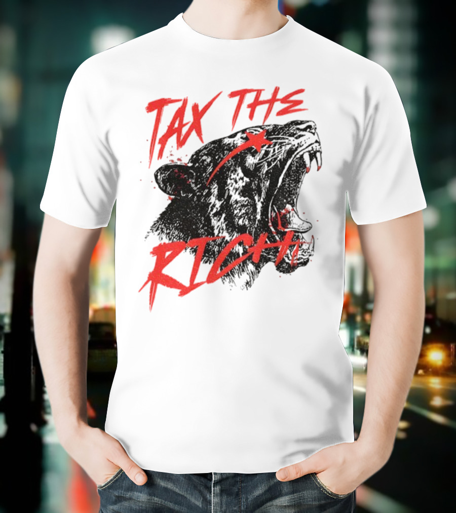 Tax The Rich Tiger Roar Anti Billionaire T-Shirt