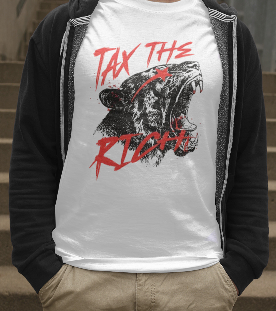 Tax The Rich Tiger Roar Anti Billionaire T-Shirt