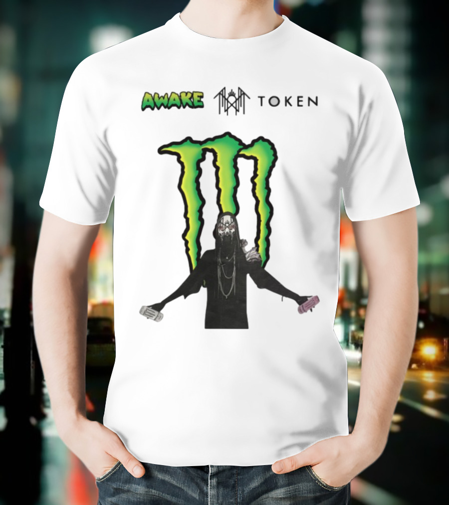 Awake Token Monster Energy Hooded Figure T-Shirt