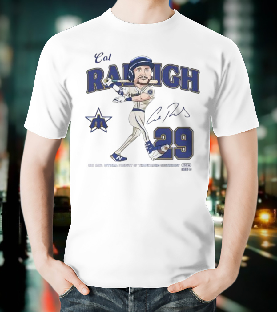 Cal Raleigh Seattle Mariners MVP Throwbacks Northwest Signature 2025 29 T-Shirt