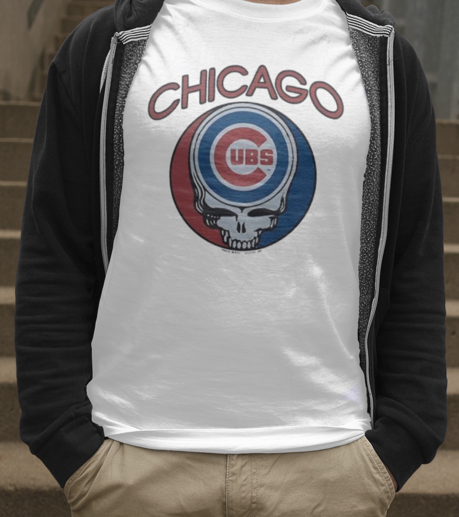 Chicago Cubs Grateful Dead Collaboration Steal Your Base Skull T-Shirt