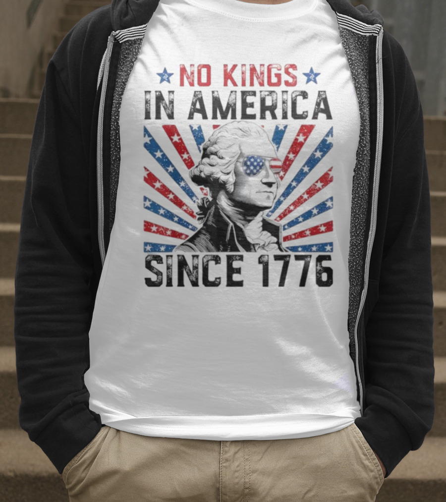 George Washington No Kings In America Since 1776 Retro T-Shirt