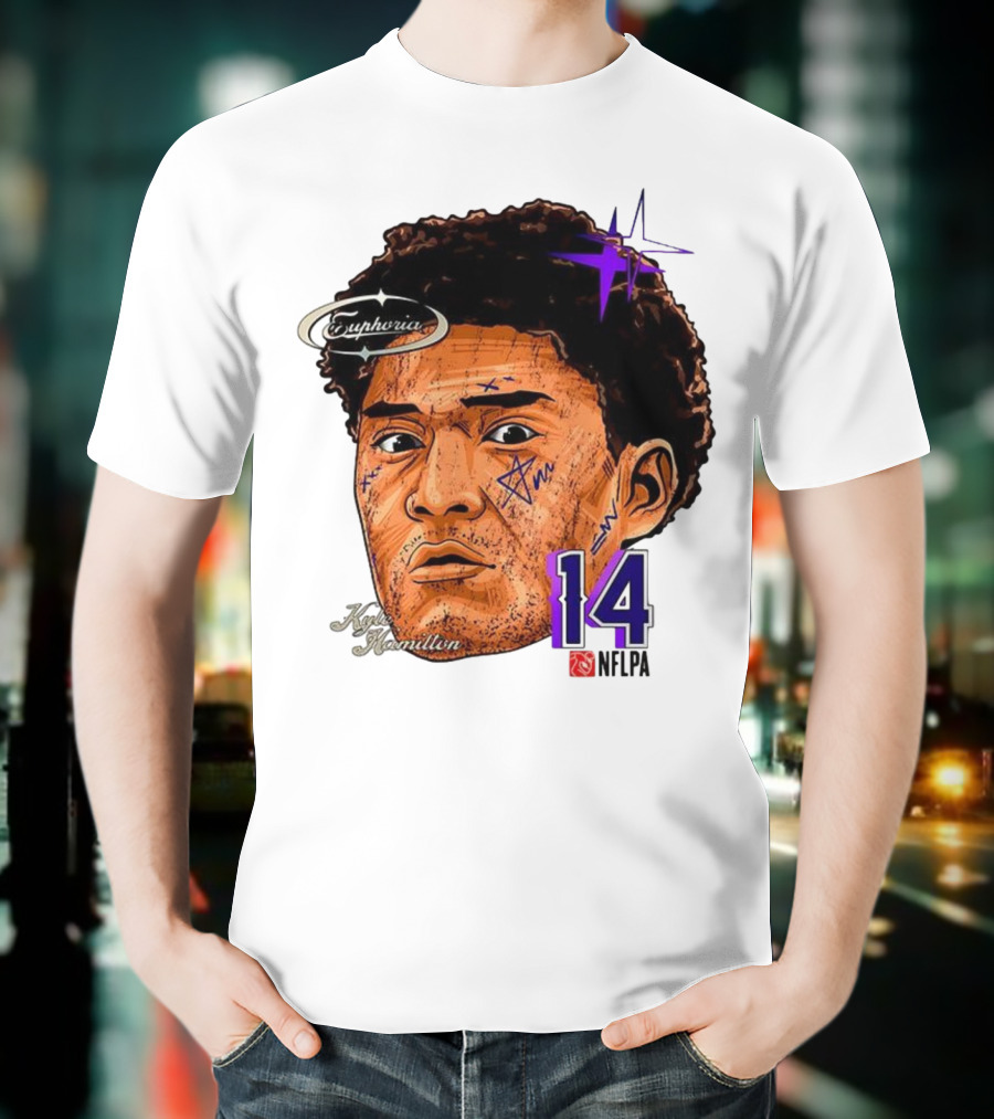 Kyle Hamilton Baltimore Ravens Euphoria Number 14 Ravens Star T-Shirt