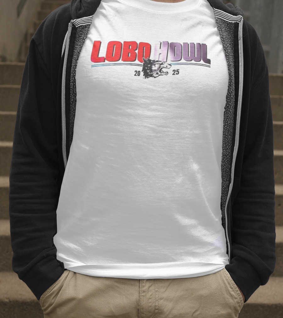 Lobo Howl 2025 Wolf Head Logo Red Purple T-Shirt