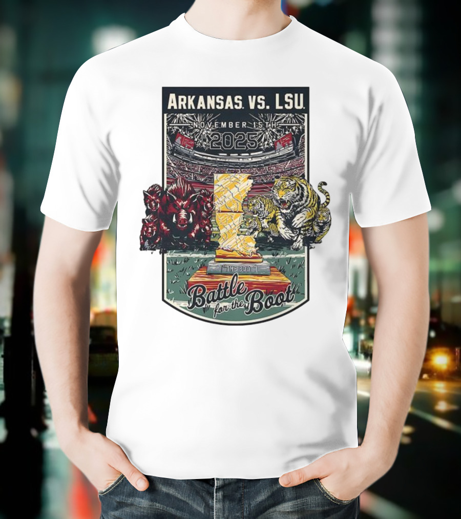 Arkansas Vs LSU November 15th 2025 Battle For The Boot T-Shirt