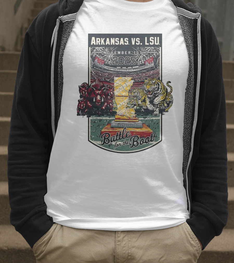 Arkansas Vs LSU November 15th 2025 Battle For The Boot T-Shirt