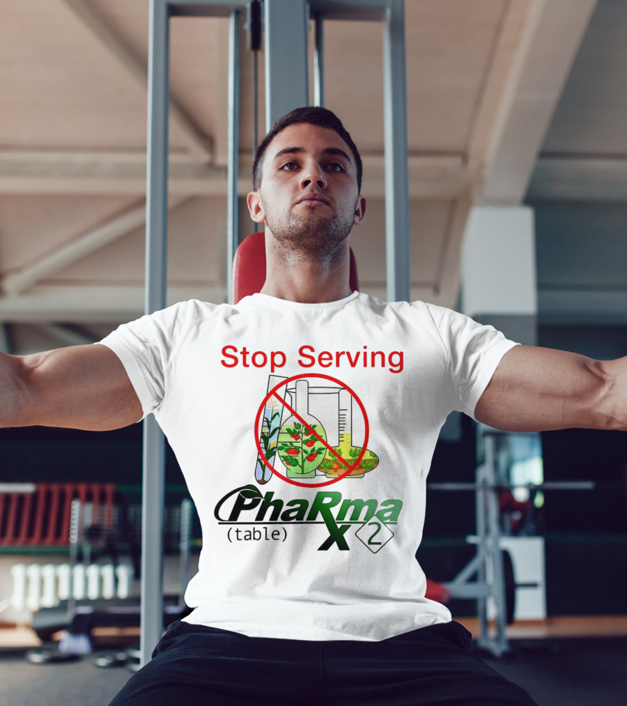 Stop Serving Pharma Table X 2 Chemistry Beakers No Symbol T-Shirt