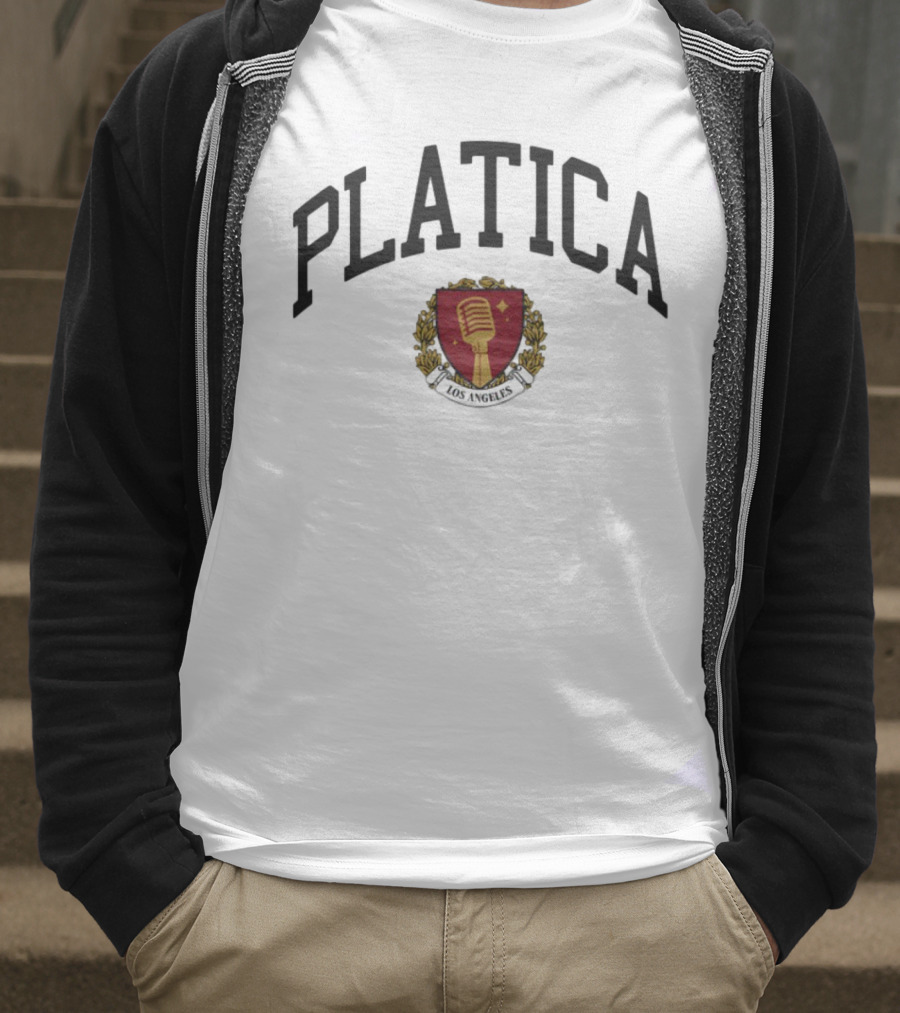 Platica Los Angeles Microphone Emblem T-Shirt